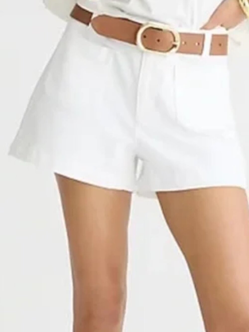 J Crew Chino Shorts Women's Size 14 White Patch Pocket BP378